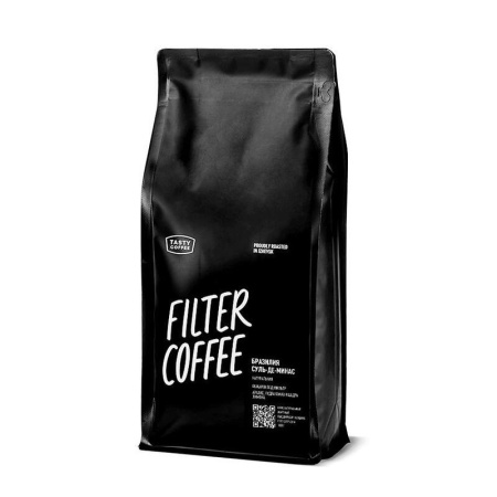 Кофе в зернах Tasty Coffee Бразилия Суль-де-Минас 100% арабика 1 кг  (пакет)