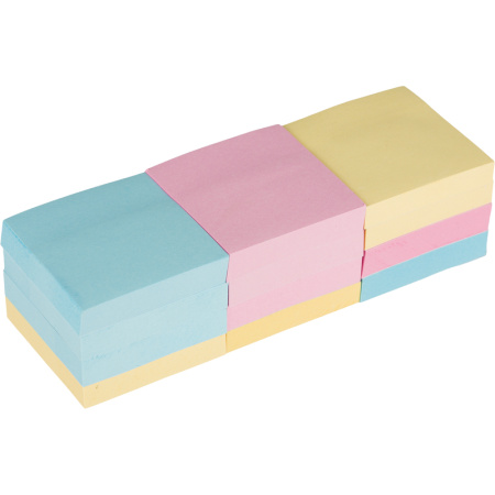 Стикеры Attache Economy 76x76 мм 3 цвета (12 блоков по 100 листов)