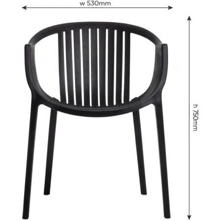 Стул обеденный Escalate чёрный (пластик)
