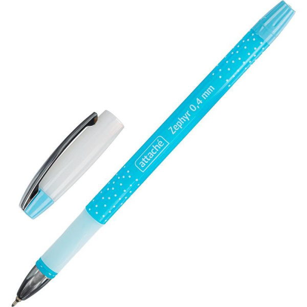 Ручка шариковая одноразовая Attache Zephyr синяя (толщина линиии 0.4 мм)