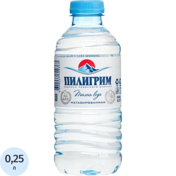 Вода минеральная Пилигрим столовая негазированная 0.25 л