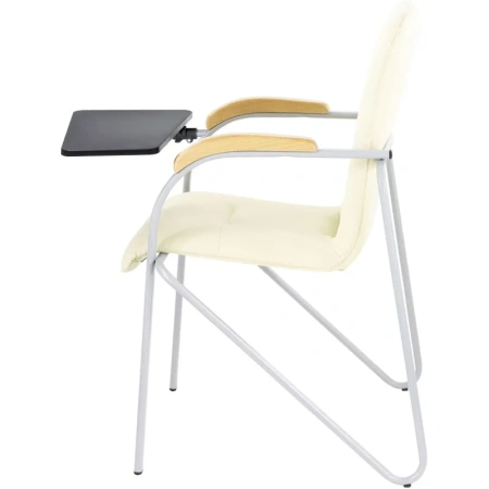 Конференц-кресло Easy Chair Samba GR бежевое/бук (экокожа,  металл)