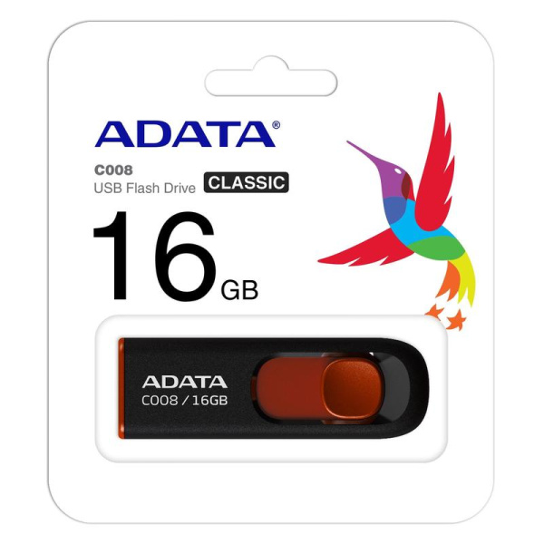 Флеш-память USB 2.0 16 ГБ A-DATA C008 (AC008-16G-RKD)