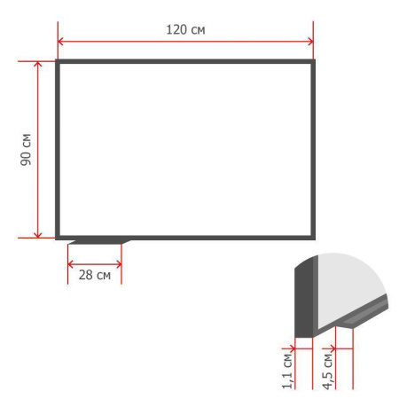 Доска магнитно-маркерная Attache Economy 90х120 см лаковое покрытие пластиковая рама