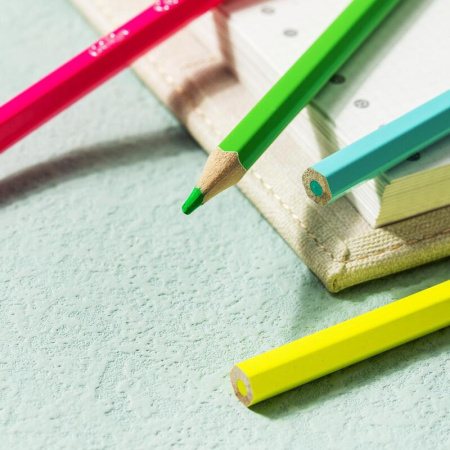 Карандаши цветные Deli 12 цветов шестигранные (EC128-12)