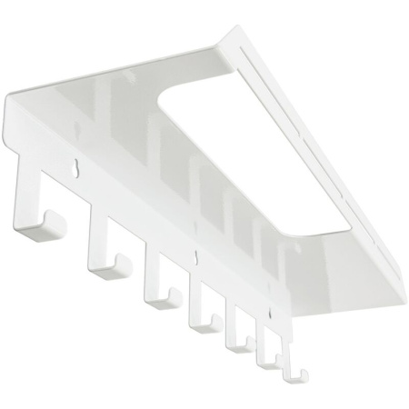 Полка для полотенца с крючками Liria RL2051W (белый)