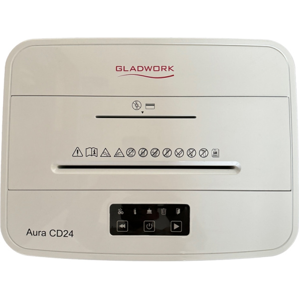 Шредер (уничтожитель документов) Gladwork Aura CD24 4-ый уровень  секретности объем корзины 25 л