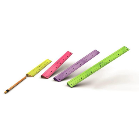 Линейка Y-Plus 4 в 1 пластиковая 20 см (в ассортименте)