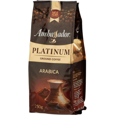Кофе молотый Ambassador Platinum 250 г (вакуумная упаковка)