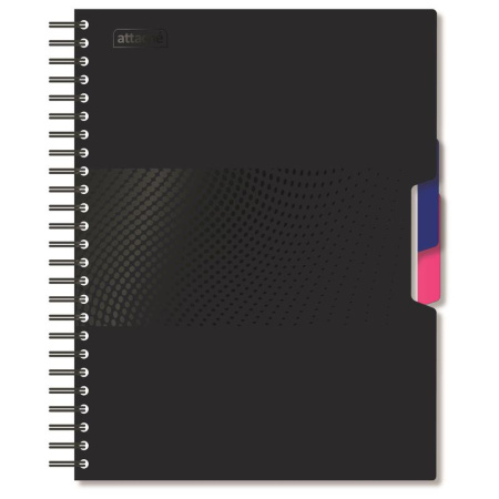 Бизнес-тетрадь Attache Digital A5 140 листов черная в клетку на спирали (170x205 мм) Бизнес-тетрадь Attache Digital A5 140 листов черная в клетку на спирали (170x205 мм)