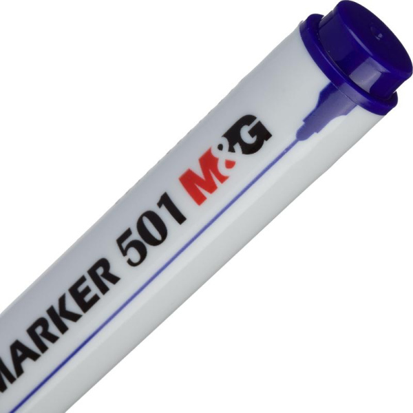 Маркер для белых досок M&G синий (толщина линии 0.7-2.3 мм)  круглый наконечник