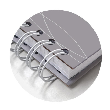 Бизнес-тетрадь Attache Selection Success А5 120 листов серая в клетку на  спирали 3 разделителя (151х204 мм)