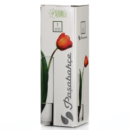 Ваза Флора стекло прозрачная высота изделия 26.5 см