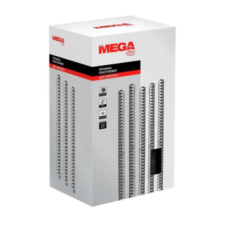 Пружины для переплета пластиковые ProMega Office 38мм черные 50шт/уп.