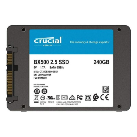 SSD накопитель Crucial BX500 240 ГБ (CT240BX500SSD1) SSD накопитель Crucial BX500 240 ГБ (CT240BX500SSD1)