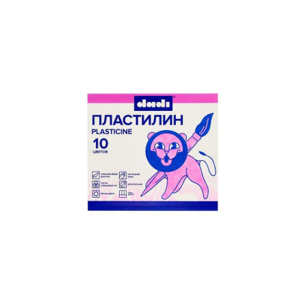 Пластилин классический Dadi 10 цветов 200 г со стеком