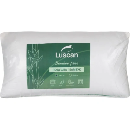 Подушка Luscan 50х70 см бамбуковое волокно и полиэфирное  волокно/микрофибра