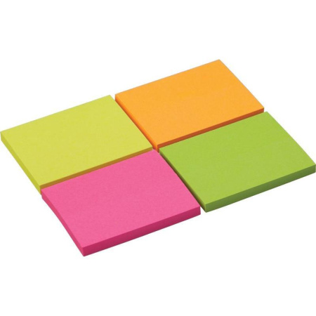 Стикеры Attache Selection 38x51 мм 4 цвета неоновые 4 блока по 50 листов