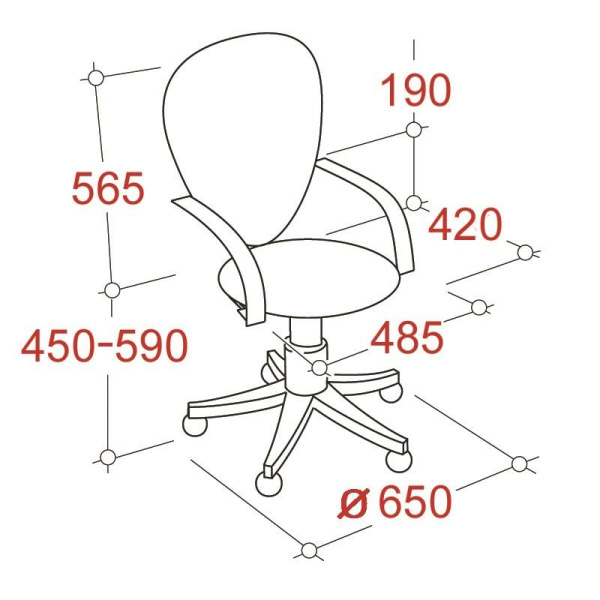 Кресло офисное Easy Chair 225 серое/черное (искусственная  кожа/сетка, металл)