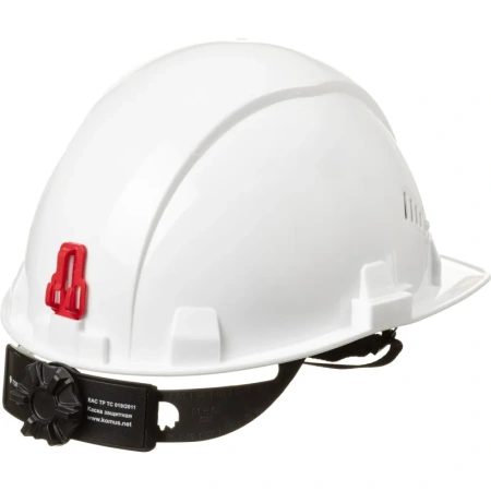 Каска защитная TOPFORT Стандарт 201 белая с храповым механизмом