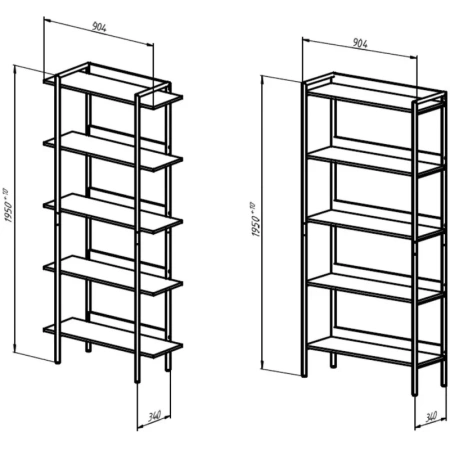 Стеллаж Комус Онега-9 (дуб вотан, 904х337х1950/1960)