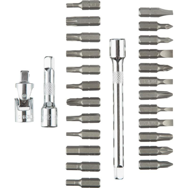 Отвертка реверсивная TOPFORT с насадками 40 штук