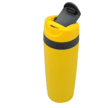 Термокружка Лайт 450 мл желтая/темно-серая