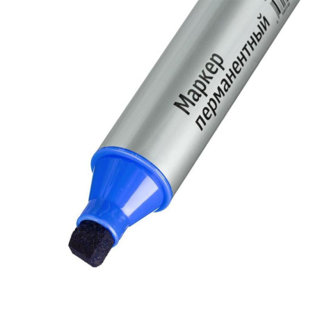 Маркер перманентный Attache синий (толщина линии 3-10 мм) скошенный наконечник
