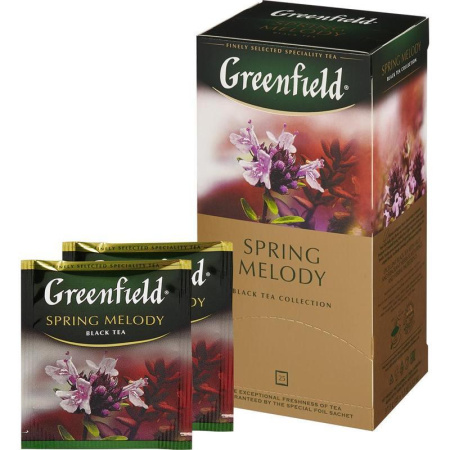 Чай Greenfield Spring Melody черный с чабрецом 25 пакетиков
