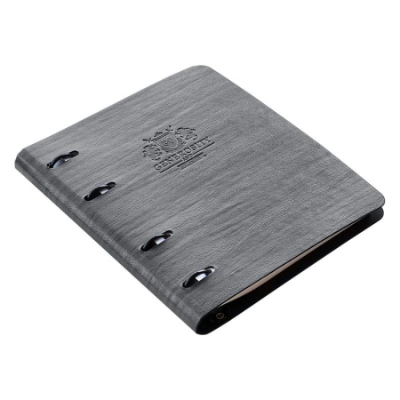 Бизнес-тетрадь Infolio Study Gentlemen A5 120 листов серая в клетку на  кольцах (175x212 мм)