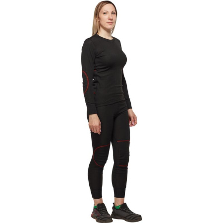 Термофутболка Comazo женская трикотаж полиэстер черная с начесом (размер  54, рост 170)