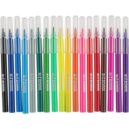 Фломастеры №1 School Croco 18 цветов смывающиеся с вентилируемыми  колпачками Фломастеры №1 School Croco 18 цветов смывающиеся с вентилируемыми  колпачками