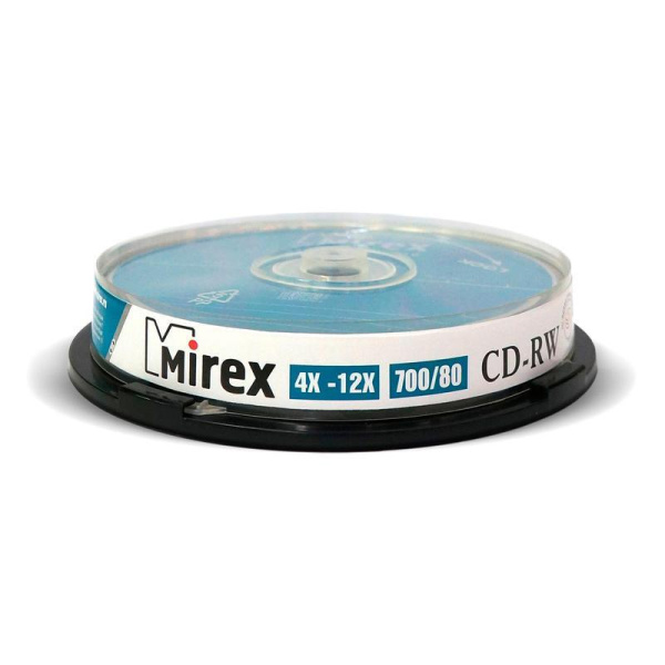 Диск CD-RW 4x-12x Mirex Cake/10 UL121002A8L