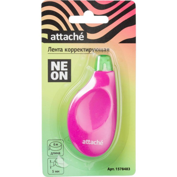 Корректирующая лента Attache Neon 5 мм x 6 м