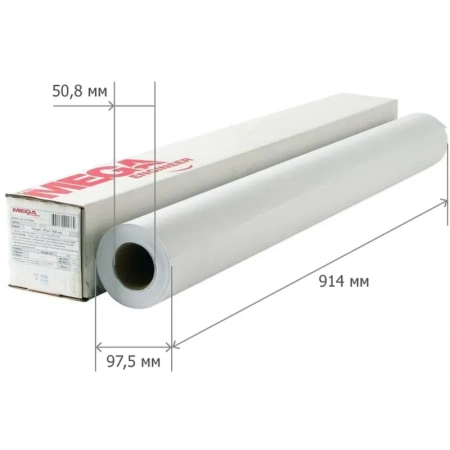 Бумага широкоформатная MEGA Engineer,InkJet,80г,36/914ммх50м,д.50,8мм.