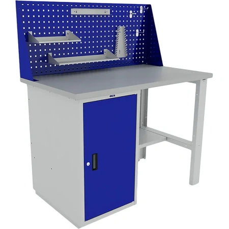 Верстак Практик Profi №203 (серый/синий, 1200х700х1366 мм)