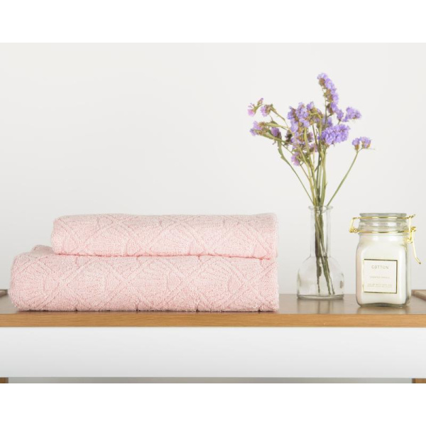 Набор полотенец махровых Belezza Premium Ruazan 2 штуки 50х80 см 450  г/кв.м розовые