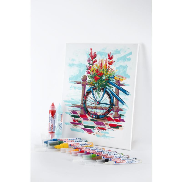 Маркер-аппликатор акриловый двусторонний 3D Edding 5400 пастельный зеленый (толщина линии 2-3 и 5-10 мм)