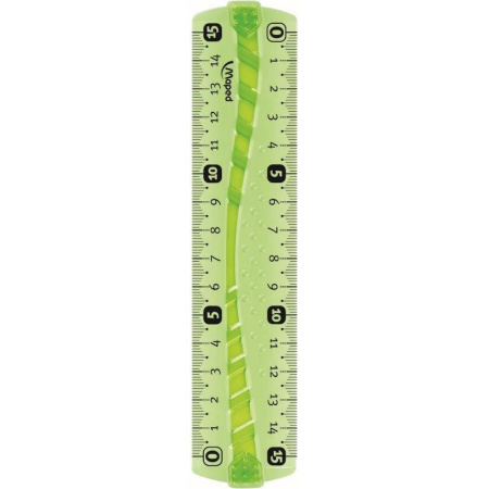 Линейка 15 см Maped Incassable пластиковая цвета в ассортименте с  резиновой вставкой (244060)