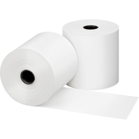 Чековая лента из термобумаги 79 мм (диаметр 75-77 мм, намотка 85.5 м,   втулка 18 мм, 40 штук в упаковке)