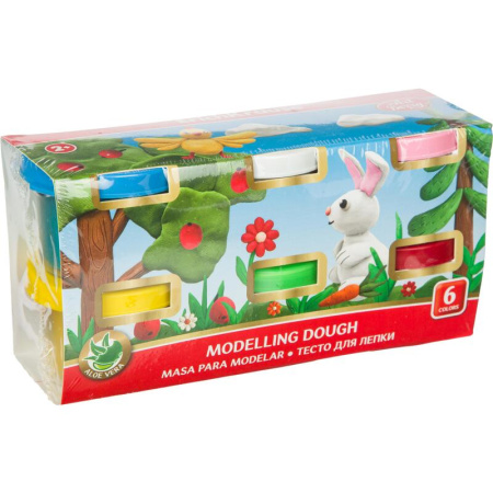 Тесто для лепки ArtBerry с Алоэ Вера 6 цветов 210 г