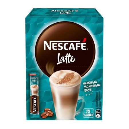 Кофе порционный растворимый Nescafe Classic Latte 18 пакетиков по 18 г