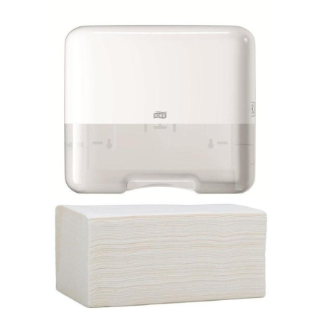 Полотенца бумажные листовые Protissue V-сложения 1-слойные 20 пачек по 250 листов (артикул производителя C192)