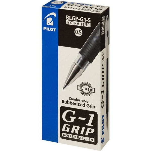 Ручка гелевая Pilot BLGP-G1-5 черная (толщина линии 0,3 мм)