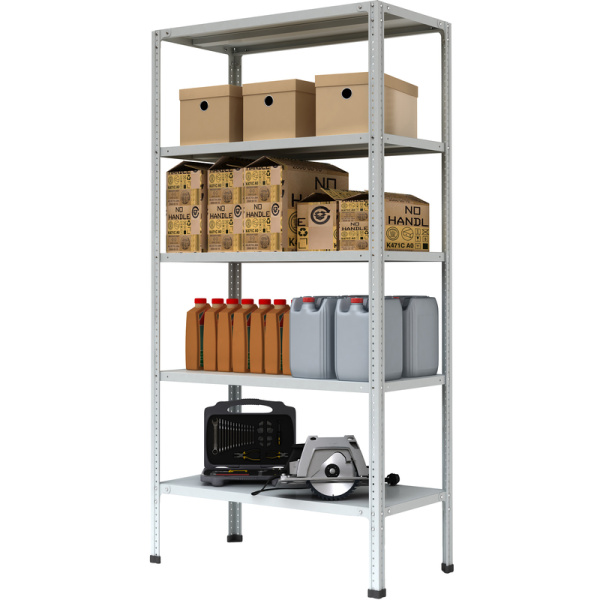 Стеллаж металлический Cobalt МС-235 (5 полок, 1000x300x2000 мм)