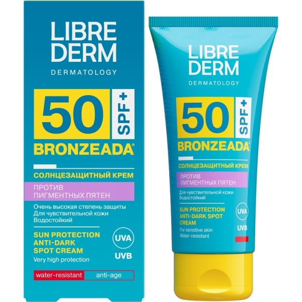 Крем солнцезащитный Librederm Bronzeada против пигментных пятен SPF50 50  мл