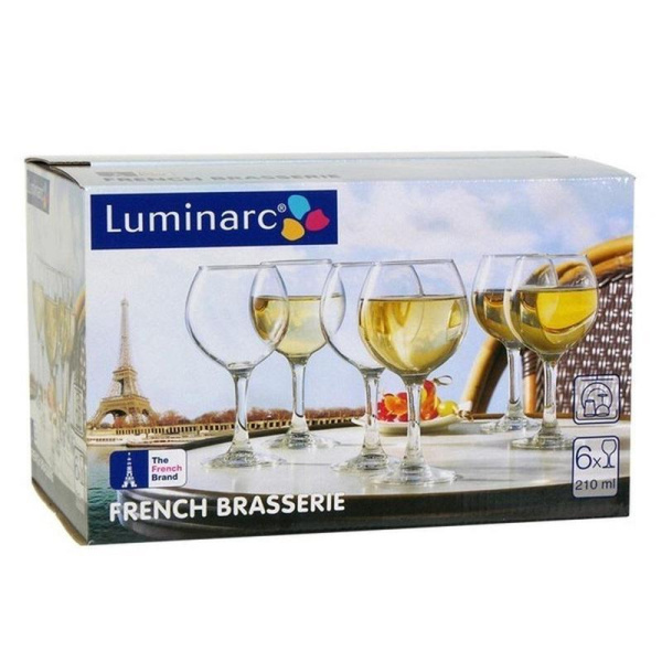 Набор фужеров для вина LuminarcФранцузский ресторанчик 210 мл (6 штук в упаковке)