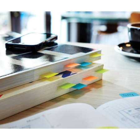 Клейкие закладки Post-it пластиковые желтые 2 диспенсера по 50 листов 25.4x43.2 мм