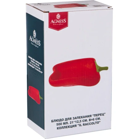 Блюдо для запекания Agness Перец 21x12.5 см керамика Блюдо для запекания Agness Перец 21x12.5 см керамика