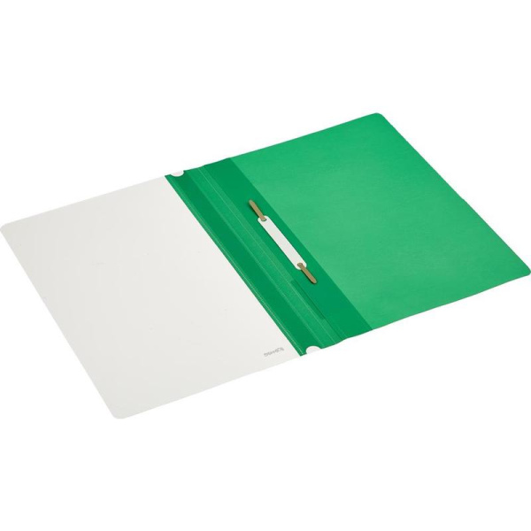 Скоросшиватель пластиковый Комус А4 до 100 листов зеленый (толщина обложки 0.13/0.18 мм)